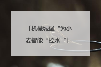 机械城堡“为小麦智能“控水“
