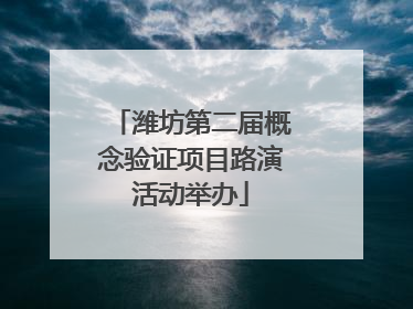 潍坊第二届概念验证项目路演活动举办