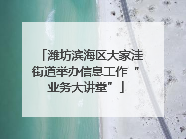 潍坊滨海区大家洼街道举办信息工作“业务大讲堂”