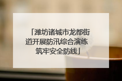 潍坊诸城市龙都街道开展防汛综合演练 筑牢安全防线