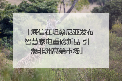 海信在坦桑尼亚发布智慧家电重磅新品 引爆非洲高端市场