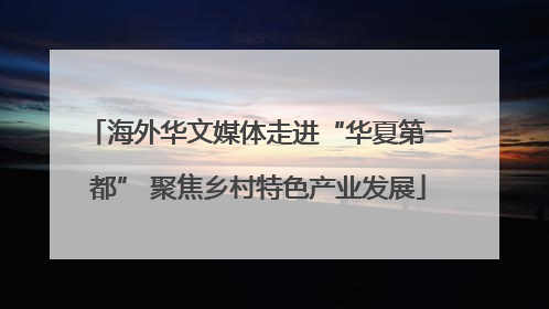 海外华文媒体走进“华夏第一都” 聚焦乡村特色产业发展