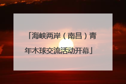 海峡两岸（南昌）青年木球交流活动开幕