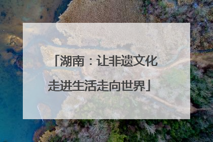 湖南：让非遗文化走进生活走向世界