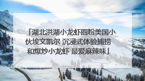 湖北洪湖小龙虾圈粉美国小伙埃文凯尔 沉浸式体验捕捞和爆炒小龙虾 最爱麻辣味