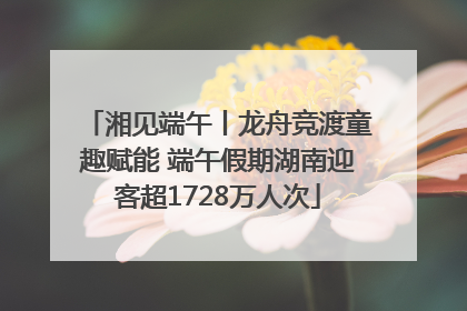湘见端午丨龙舟竞渡童趣赋能 端午假期湖南迎客超1728万人次