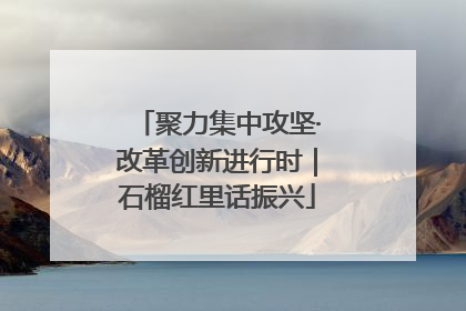 聚力集中攻坚·改革创新进行时｜石榴红里话振兴