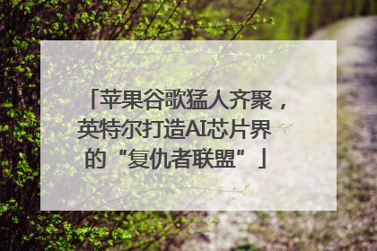 苹果谷歌猛人齐聚，英特尔打造AI芯片界的“复仇者联盟”