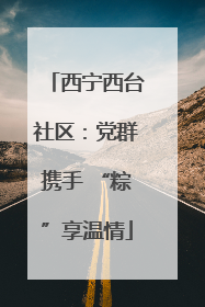 西宁西台社区：党群携手 “粽”享温情