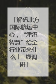 解码北方国际航运中心，“津港智慧”给全行业带来什么│一线调研