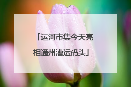 运河市集今天亮相通州漕运码头