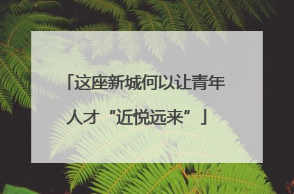 这座新城何以让青年人才“近悦远来”