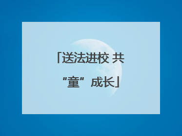 送法进校 共“童”成长