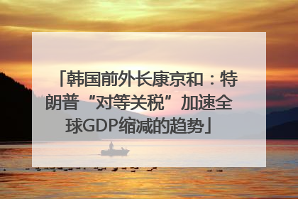 韩国前外长康京和：特朗普“对等关税”加速全球GDP缩减的趋势