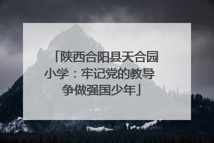 陕西合阳县天合园小学：牢记党的教导 争做强国少年