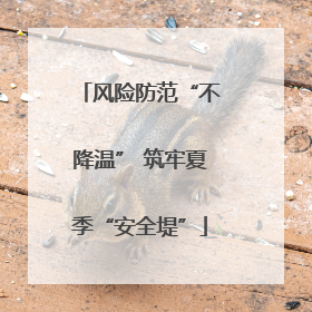 风险防范“不降温” 筑牢夏季“安全堤”