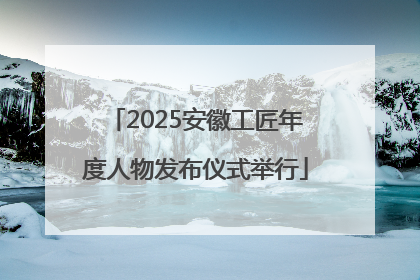 2025安徽工匠年度人物发布仪式举行