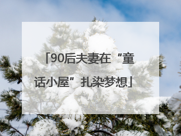 90后夫妻在“童话小屋”扎染梦想